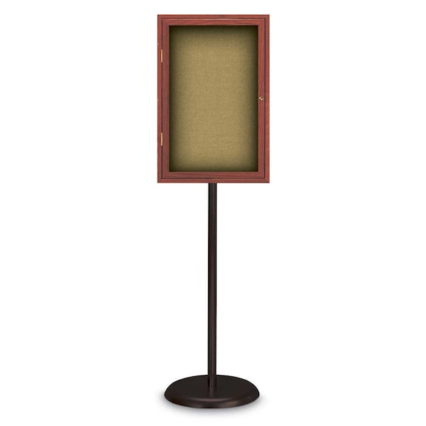 Corkboard, Triple Door, Radius Frame, 72x36", Satin/Medium Gray